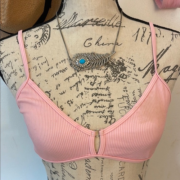 Pursuit | Pink Ribbed Bikini Set Size Large - Picture 2 of 10